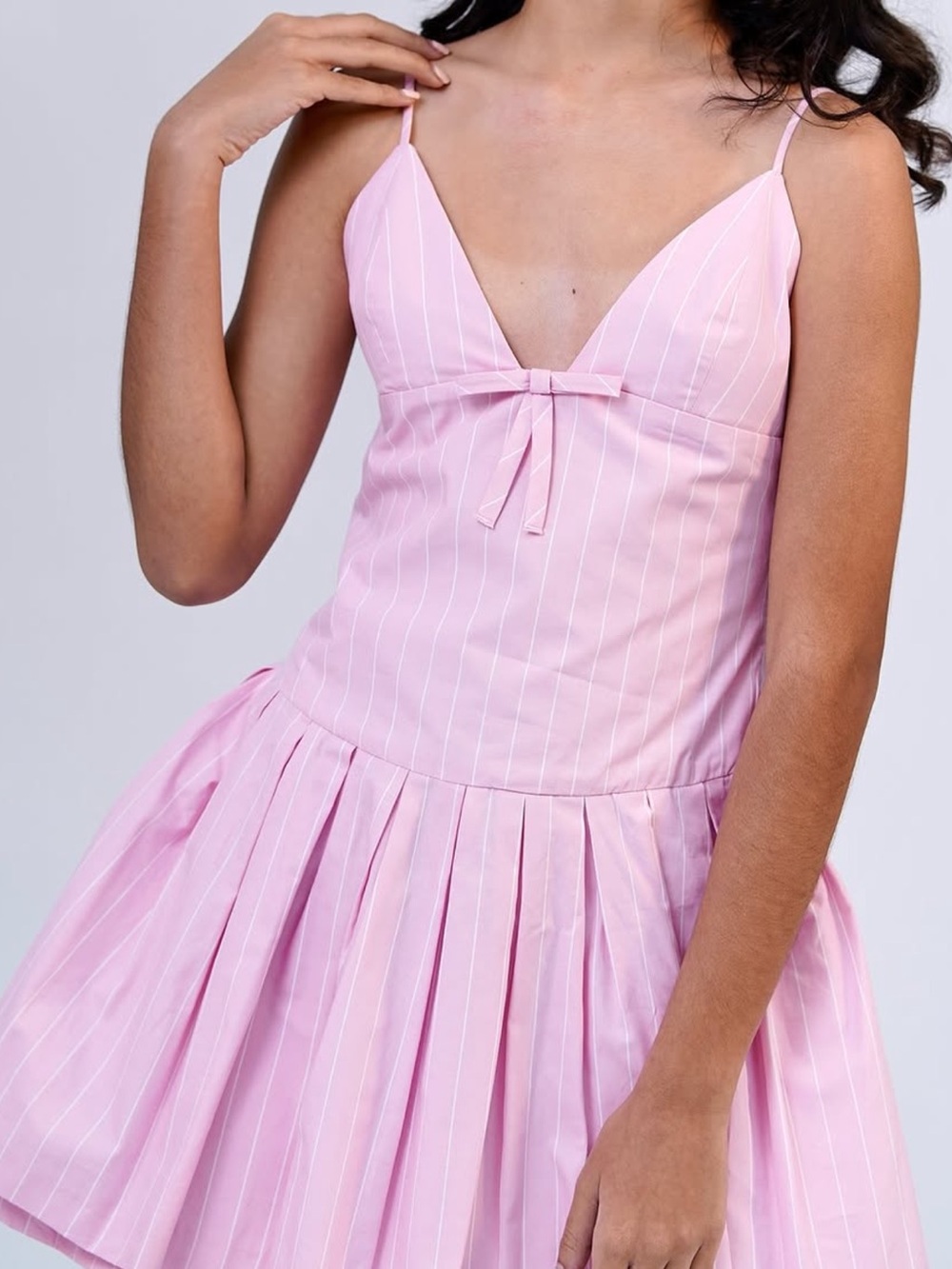 Zara Pink Pinstripe Mini Dress